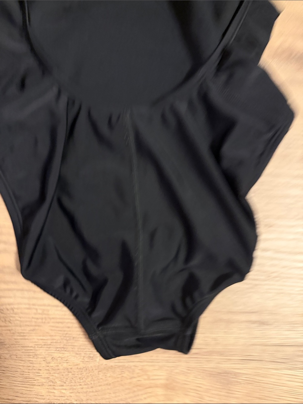 Nike Black Athletic One-Piece Swim Suit with White Swoosh - Picture 7 of 7